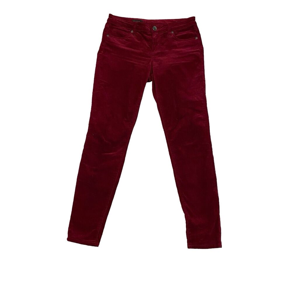 Kut From The Kloth Burgundy Red Corduroy Donna Ankle Skinny Size‎ 8